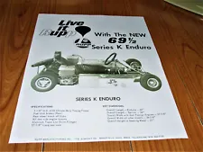 WOW" VINTAGE 1969-1/2 Rupp SERIES K ENDURO GOKART / GO KART AD ( REPRODUCTION )