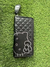 Hello Kitty Black & Red Leather Wallet! Sanrio Studded