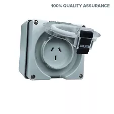 10A AMP Single Phase 3 Pin Socket Outlet for Caravan IP66 Waterproof Power Point