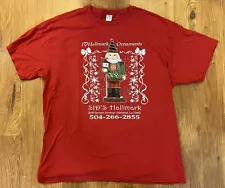 “I Love Hallmark Ornaments” Adult XL Cotton Red Christmas T-Shirt