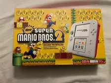 Nintendo 2DS Console New Super Mario Bros 2 Bundle Scarlet Red White - NEW