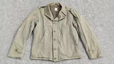 1942 Field Jacket US ArmyParsons WW2 WWII 1940s Vtg M-1941M41 Talon Sz Small 36