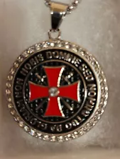 Knights Templar Christian Necklace Medallion Jewelry W/Giftbox