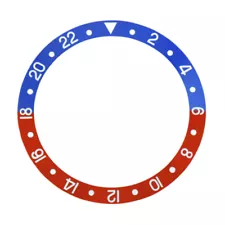 BEZEL INSERT CERAMIC FOR INVICTA 9937OB 8926OB 8926 ENGRAVED BLUE/RED 38 x 31.50