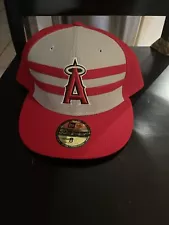 MLB Los Angeles Angels 2015All Star Game MVP New Era Fitted Hat Mike trout Red