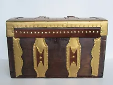 Antique 18 / 19th Century Small Restored Trunk w/ Tray