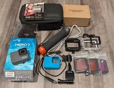 GoPro Hero7 Bundle with Protective Housing - Silver - (GREAT CONDITION)