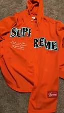 Supreme Mesh Hooded Baseball Jersey Medium