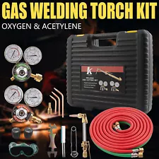 Oxygen Acetylene Type Gas Welding & Cutting Set Oxy Torch Welder w/Carrying Case