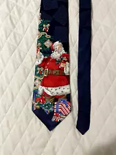 Vintage Tabasco Hot Sauce Santa Christmas Neck Tie For Tacky Party - Made in USA