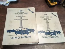 1992 Ford Econoline F150 F250 F350 Super Duty Bronco Service Shop Manuals Set