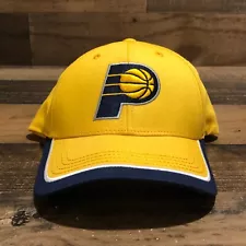 Indiana Pacers Hat Strapback Cap Men Yellow Blue Lucas Oil NBA Basketball Fans