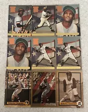 (9) Various Roberto Clemente Baseball Cards