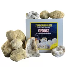 10 Break Crack Open Your Own Whole Moroccan Geodes W/Gift Box - 2" Crystal Druzy