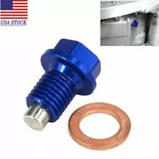 Magnetic Oil Drain Plug Bolt For Yamaha YZ125 250F YZ450F YZ250FX Dirt Bike Blue (For: 2015 Yamaha YZ250F)