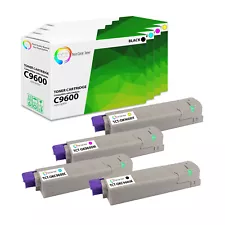 TCT 4PK Oki C9600 Color Toner Cartridge Set For Okidata C9600 C9800 C9850 series