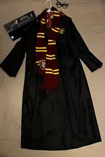 Harry Potter Gryffindor Wizard Robe, Scarf, Tie, Glasses And Wand Costume Adult