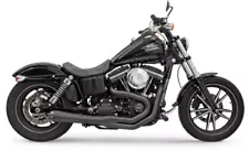 Bassani Black Road Rage II Mega Power 2-1 Exhaust for Harley 99-17 Dyna FXDB