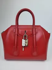 Givenchy Box Calfskin Mini Lock Antigona Shoulder Bag Red