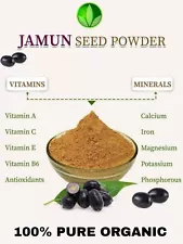 JAMUN /JAVA PLUM SEED POWDER (Syzygium cumini) HERB FOR BLOOD SUGAR