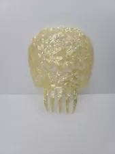 Vintage Spanish Mantilla Comb In Mother Of Pearl Effect Celluloid Preowned