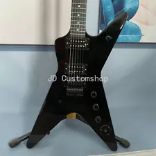 Black Dimebag Darrell ML Electric Guitar Solid Mahogany Body FR Bridge Hot Sale