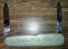 VINTAGE ADVERTISING POCKET KNIFE,STENTORIAN HIGH FIDELITY. BARKER SALES CO. N.J.