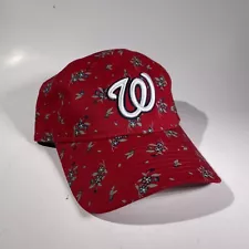 New Era 9Twenty Washington Nationals Red Floral Bloom Red Adjustable Hat Womens