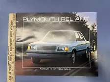 plymouth reliant for sale by owner