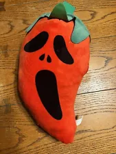 Ghost Face SCREAM Red Pepper Plush Crazy Chili Stuffed Animal  see pictures READ