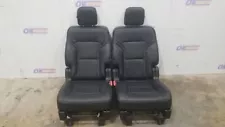 18 2018 FORD EXPLORER PLATINUM OEM REAR BUCKET CAPTAIN CHAIR SEAT SET BLACK LEA