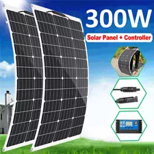 300W Mono Solar Panel 12V Power RV Camping Home 23% High-Efficiency for Sunshed