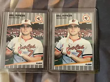 baseball card lot Of 2 1989 Fleer Bill Ripken FF Error Cards