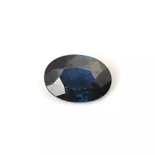 1 Pcs Natural Blue Sapphire 7x5mm Oval Dark color Gemstone for sale