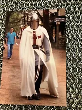 Fantastic Templar Crusader Knight Costume Tunic And Hooded Cape Sz XL