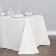 1 or 10 pcs 90 x 156 in. Rect. Polyester Tablecloths, 33 Color Wedding Event