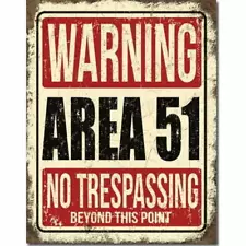 Area 51-Tin Sign 16" W x 12.5" H