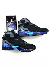 Nike Air Jordan 8 Vlll Retro Aqua 2015 Men Sz 9 305381-025 Sneakers W Retro Card