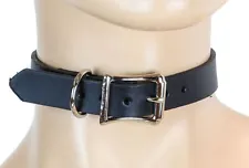 wide leather choker