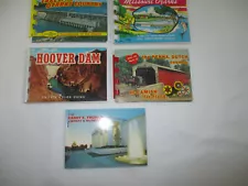 Mini Color Photo Book Lot - 5 Vintage Souvenir Albums - 4" x 3"