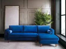 navy blue velvet sofa for sale