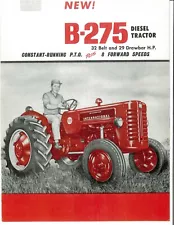 NEW! IH McCormick International B-275 Diesel Tractor Dealer Sales Brochure