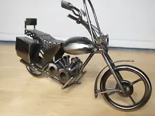 Handmade Scrap Metal Art Motorcycle Sculpture