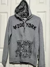 Zoo York Hoodie, Gray XL. So Cool! Graffiti In Hood.