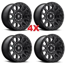 17 FUEL VECTOR BLACK WHEELS RIMS SET FITS TRD TACOMA 4RUNNER (For: 1984 Toyota)