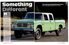 1964 DODGE W200 CREW CAB PICKUP TRUCK 318 ~ GREAT 7-PAGE ARTICLE / AD