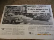 1953 Chevrolet Trucks Ad 2 seperate pages, 3100 Pickup, Stake Body