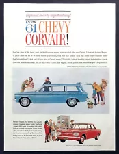 1961 Chevrolet Corvair Lakewood 700 Station Wagon & Sedan photo vintage print ad