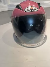 Wow pink motorcycle helmet Small 55-56cm. Women’s. See Pics For Condition.