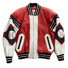 Vtg Michael Hoban Wheremi 1991 Baseball Varsity Leather Letterman Jacket Small